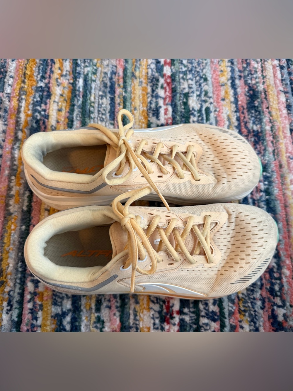 Altra Via Olympus Women's Athletic Shoes in Beige with White Soles - Picture 3 of 8